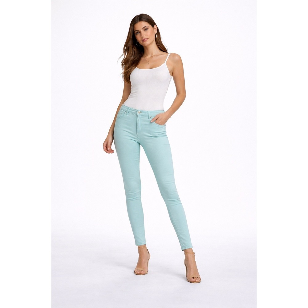 American Eagle Aqua Skinny Jeans Womens‎ 8 Stretch Mid Rise Colored Denim Y2K